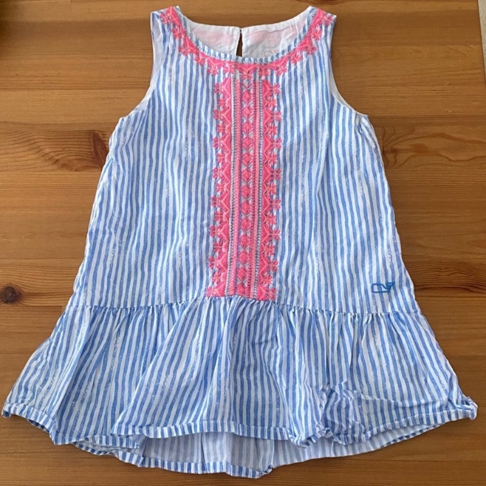 Vineyard Vines, Girls' Sun-bleached Stripe Embroidered Dress